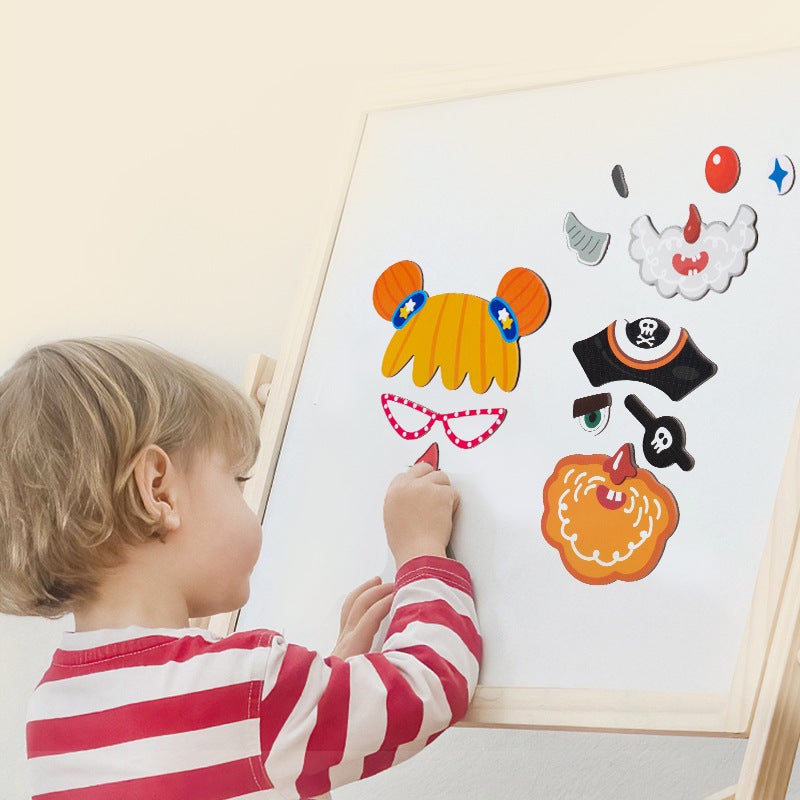 New Children'S Magnetic Puzzle Ce Face-Changing Princess Dress-Up Sticker 3 Enlightenment Early Education Cognitive Educational Toys - Image 4